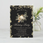 Invitation Aquarelle Ball Branches Stars Vacances (Debout devant)