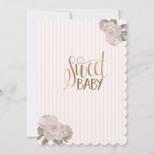 Invitation Aquarelle Ballet Chaussures rayées Anniversaire (Dos)