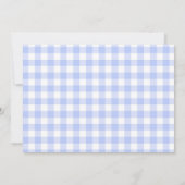 Invitation Aquarelle Ballons bleu Cute En vichy Baby shower (Dos)