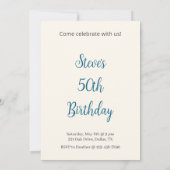 Invitation Aquarelle Ballons colorés Anniversaire (Dos)