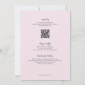 Invitation Aquarelle Ballons rose Bébé tout en une douche (Dos)