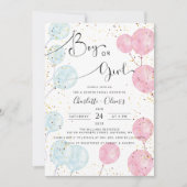 Invitation Aquarelle Balloons Révélation de genre (Devant)