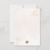 Invitation Aquarelle Baptême Or Blush+1er Anniversaire (Dos)