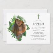 Invitation Aquarelle Baptême ou baptême d'été tropical (Devant)