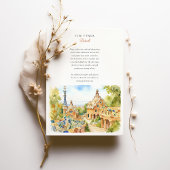 Invitation Aquarelle Barcelone Espagne Mariage