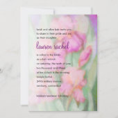 Invitation Aquarelle bat mitzvah rose Irises (Devant)