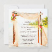 Invitation Aquarelle Beach Arbor (Devant)