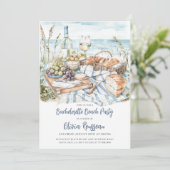 Invitation Aquarelle Beach Bachelorte Party (Debout devant)