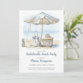 Invitation Aquarelle Beach Bachelorte Party (Debout devant)