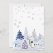 Invitation Aquarelle Bébé arctique son froid extérieur Baby s (Dos)