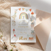 Invitation Aquarelle Bébé Champignons Whimsical Anniversaire