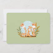 Invitation Aquarelle bébé Giraffe, Safari Animaux Anniversair (Dos)