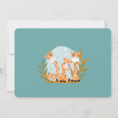 Invitation Aquarelle bébé Giraffe, Safari Animaux Anniversair (Dos)