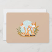 Invitation Aquarelle bébé Giraffe, Safari Animaux Anniversair (Dos)