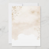 Invitation Aquarelle beige Croix d'or Première communion sain (Dos)