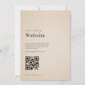 Invitation Aquarelle beige Fleur sauvage marguerite QR Code M (Dos)