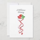 Invitation Aquarelle Bell Mariage de Noël Dîner de répétition (Dos)