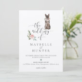 Invitation Aquarelle bergère allemande animal de compagnie et (Debout devant)