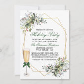 Invitation Aquarelle Berries Verdure Fête Verre (Devant)