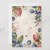Invitation Aquarelle Berry Baby shower doux (Dos)