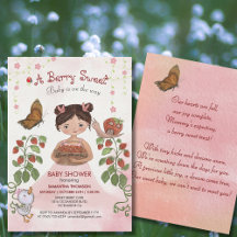 Aquarelle Berry Sweet Baby Girl BABY SHOWER