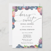 Invitation Aquarelle Berry Sweet Fête des mariées (Devant)