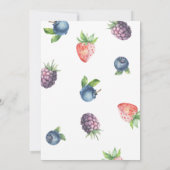 Invitation Aquarelle Berry Sweet Fête des mariées (Dos)