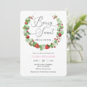 Invitation Aquarelle Berry Sweet Fête des mariées (Debout devant)