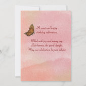 Invitation Aquarelle 'Berry Sweet' fille premier anniversaire (Dos)