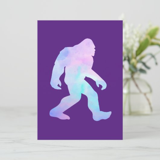 Invitation Aquarelle Bigfoot (Debout devant)