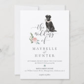 Invitation Aquarelle Black Labrador Animaux de compagnie et r (Devant)