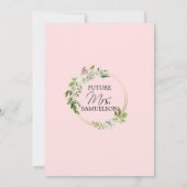 Invitation Aquarelle Blanc Floral Blush Rose Brunch & Bubbly (Dos)