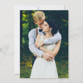 Invitation Aquarelle Blanc Floral Vert Mariage photo (Dos)