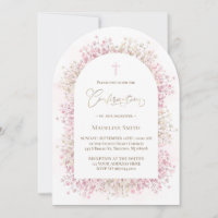 aquarelle blanc rose fleurs Confirmation