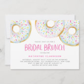 Invitation Aquarelle Blanc Saupoudrer Brunch nuptial (Devant)
