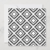 Invitation Aquarelle blanche de charbon Diamant Géométrique (Dos)
