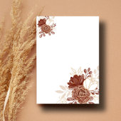 Invitation Aquarelle blanche Floral Rustique or Mariage musul