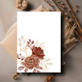 Invitation Aquarelle blanche Floral Rustique Or musulman Nika