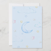 Invitation Aquarelle bleu Baby shower Eléphant mou (Dos)