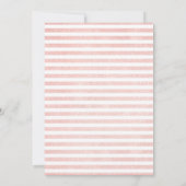 Invitation Aquarelle bleu bleu marine Fête des mariées floral (Dos)