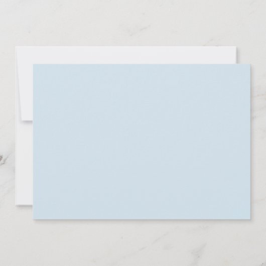 Invitation Aquarelle bleu ciel Confirmation florale (Dos)