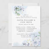 Invitation Aquarelle bleu clair (Devant)