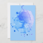 Invitation Aquarelle bleu doux Baby shower d'agneau (Dos)