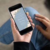 Invitation Aquarelle bleu Dusty Mariage Floral