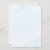 Invitation Aquarelle bleu Dusty Succulent Divorce Party (Dos)