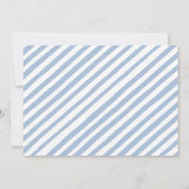 Invitation Aquarelle bleu floral bébé garçon douche photo (Dos)