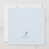 Invitation Aquarelle bleu foncé (Dos)