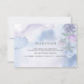 Invitation Aquarelle bleu foncé (Devant)