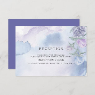 Invitation Aquarelle bleu foncé