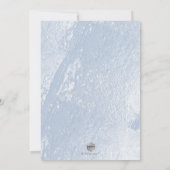 Invitation Aquarelle bleu foncé, brillant + Faux métallique (Dos)